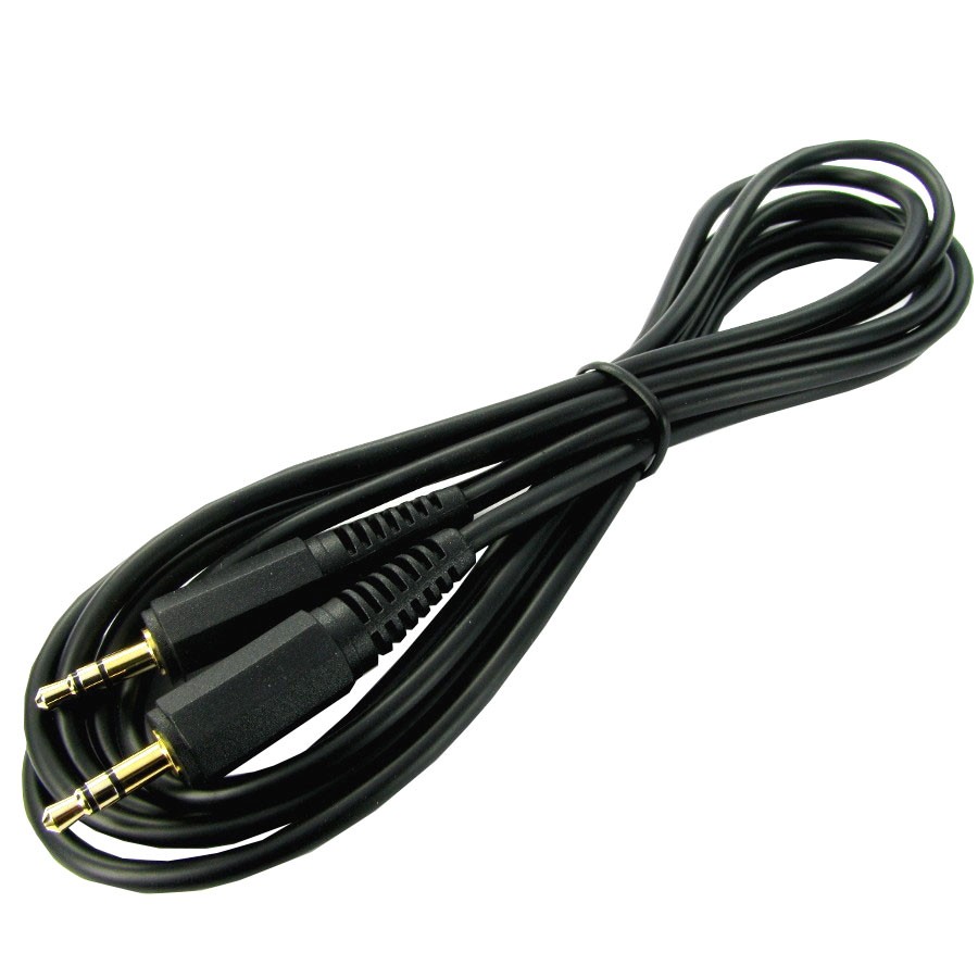 Audio Jack Lead 3.5mm Stereo Gold Plated Black (L)10Mtr