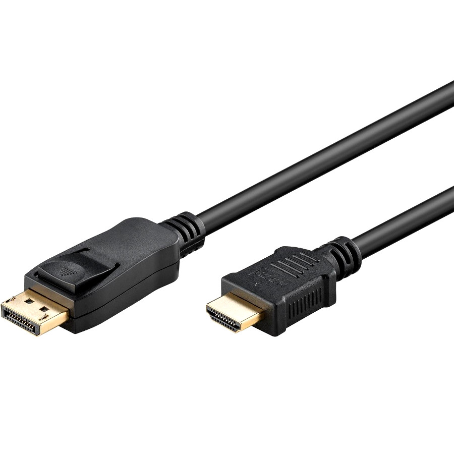 DisplayPort to HDMI Lead Gold Plated Male-Male Black (L)5Mtr